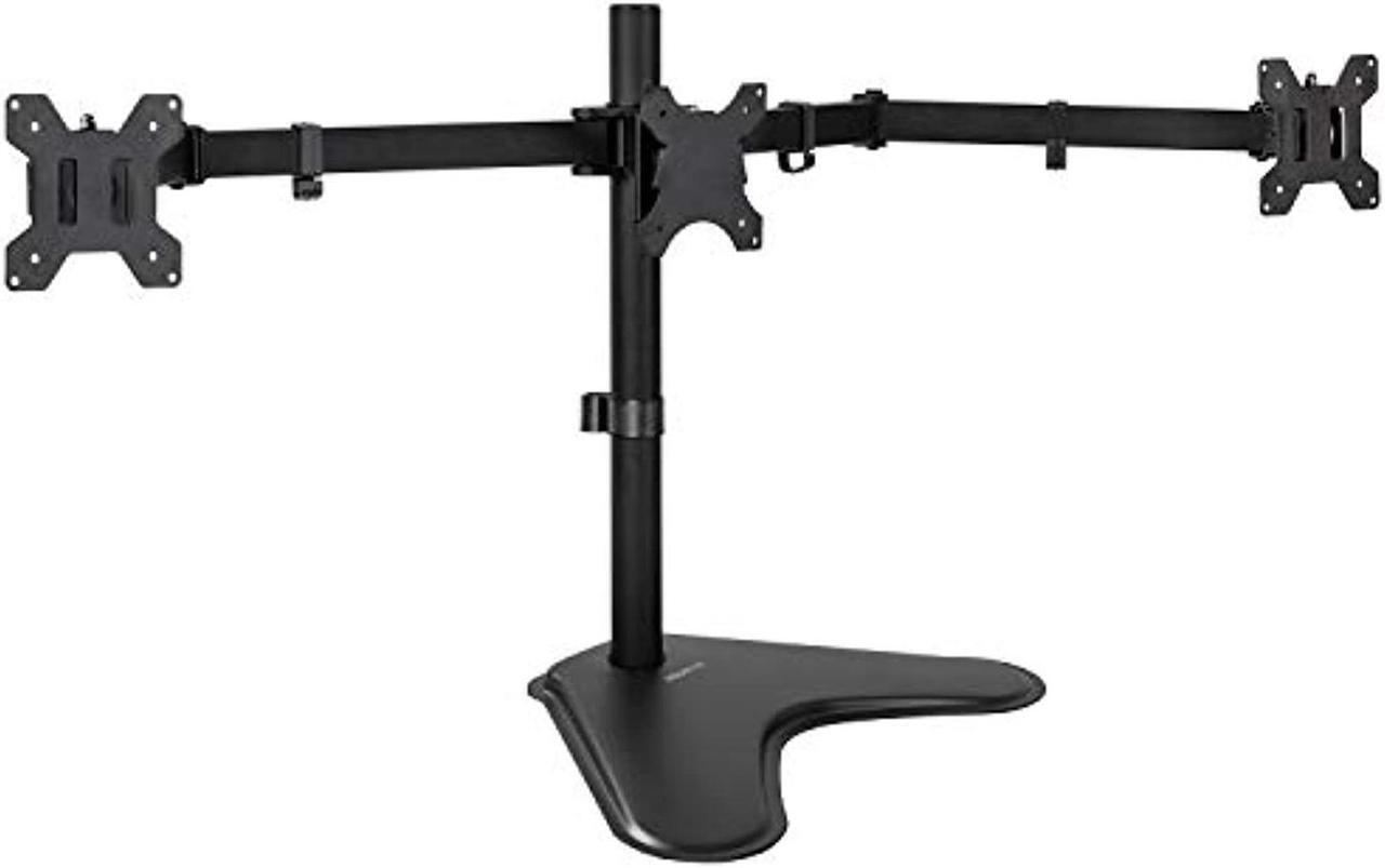 Main image of Mount-It! Triple Monitor Stand | 3 Monitor Stand Fits 19 20 21 22 23 24 Inch Computer Screens | Free Standing Base | Three Heavy Duty Full Motion Adjustable Arms | VESA Compatible (MI-2789)