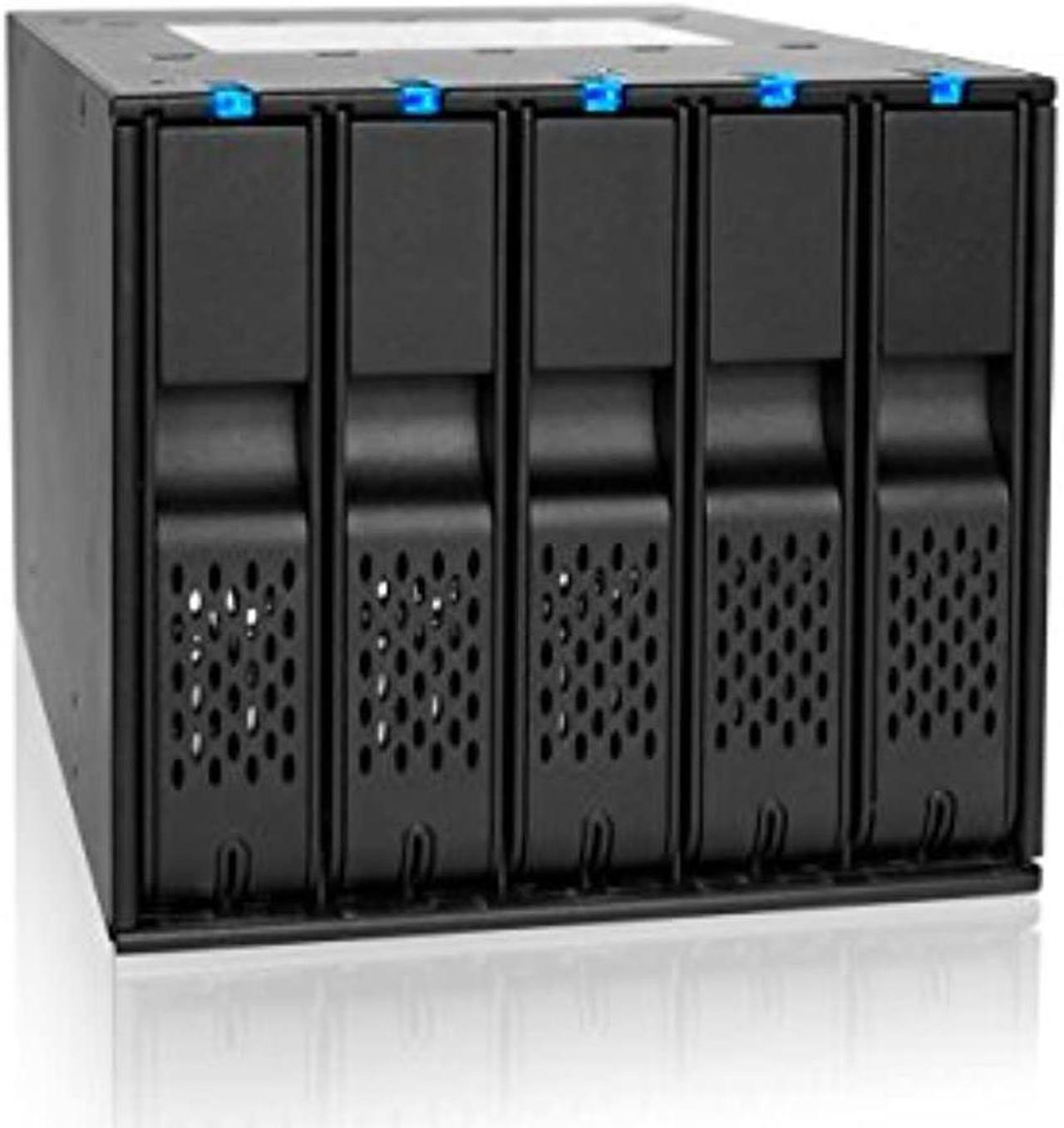 ICY DOCK Tray-Less 5 Bay 3.5" SATA Hard Drive Hot Swap Backplane Cage in 3X External 5.25" Bay | FlexCage MB975SP-B R1 (MB975SP-BR1)