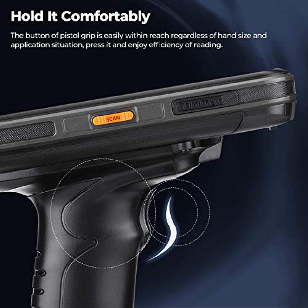 Alt view image 4 of 5 - Android Barcode Scanner MUNBYN Android 8.1 Scanner Handheld Pistol Grip, with 2D QR Zebra Scanner, IP65 Rugged Warehouse Scanner with 5.2'' Screen, 4G Wi-Fi Mobile Computer for Inventory  (MU-IPDA056)