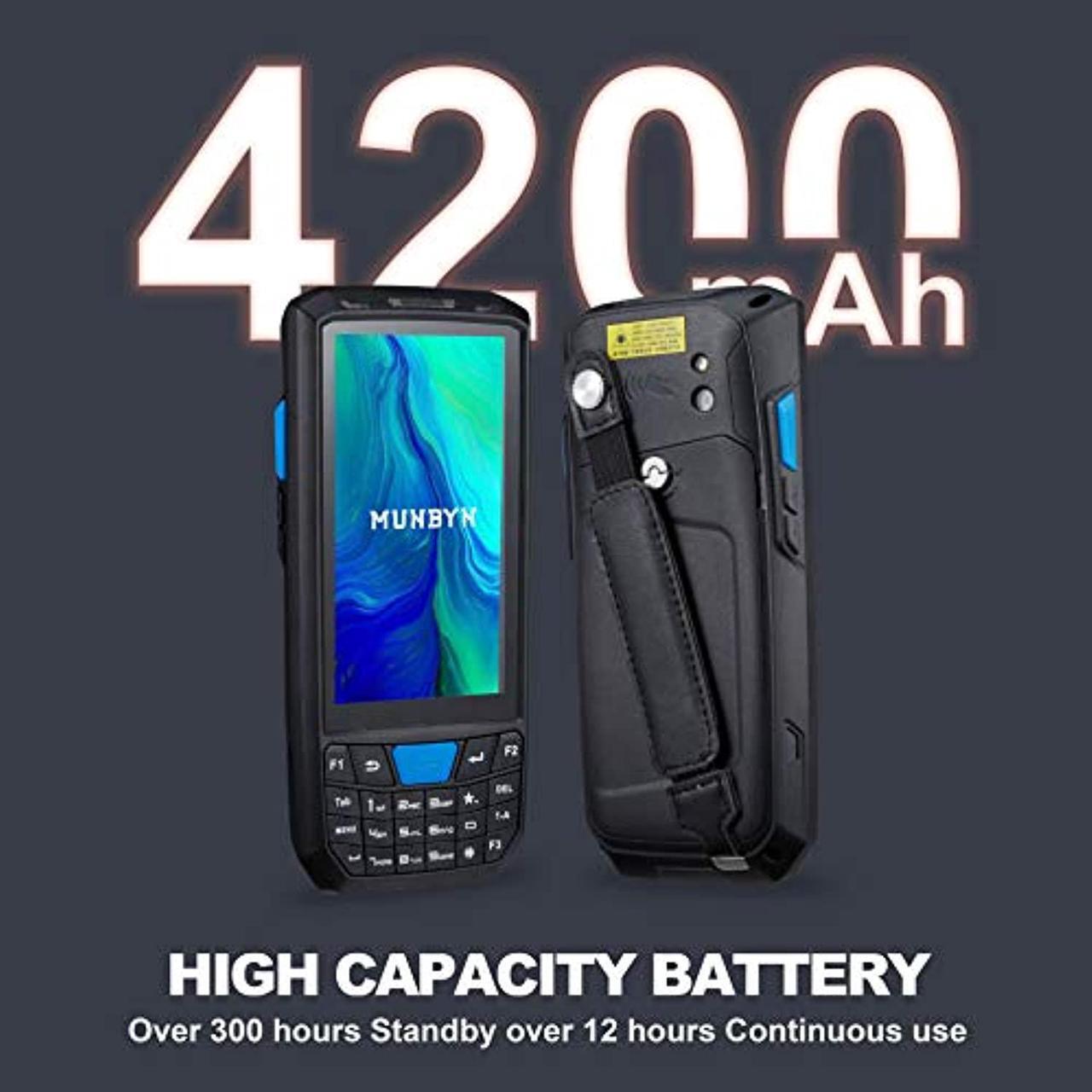 Alt view image 5 of 5 - Android 9.0 Barcode Scanner MUNBYN Handheld Mobile Computer with Honeywell 1D Laser Scanner, Support Wireless Wi-Fi 4G LTE for Warehouse Delivery Retail Inventory Management System (MU-IPDA035-1DH-BK)