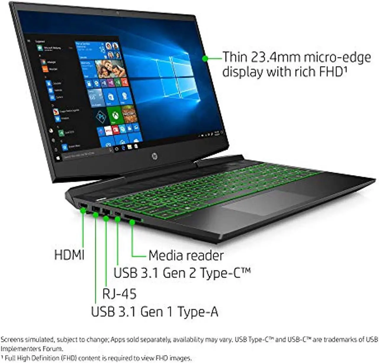 Alt view image 4 of 5 - HP Pavilion Gaming 15-Inch Laptop, Intel Core i5-9300H, NVIDIA GeForce GTX 1650, 12GB RAM, 256GB SSD, Windows 10 (15-dk0041nr, Black) (7KW86UA#ABA)