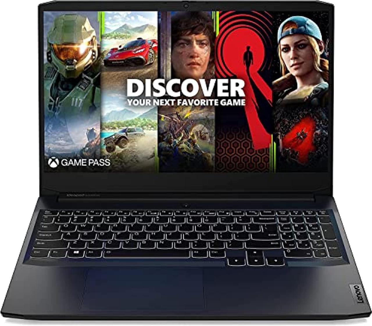 Main image of Lenovo IdeaPad Gaming 3 15.6" 120Hz Gaming Laptop AMD Ryzen 5-5600H 8GB RAM 512GB SSD RTX 3050 Ti 4GB GDDR6 Shadow Black (82K200XXUS)