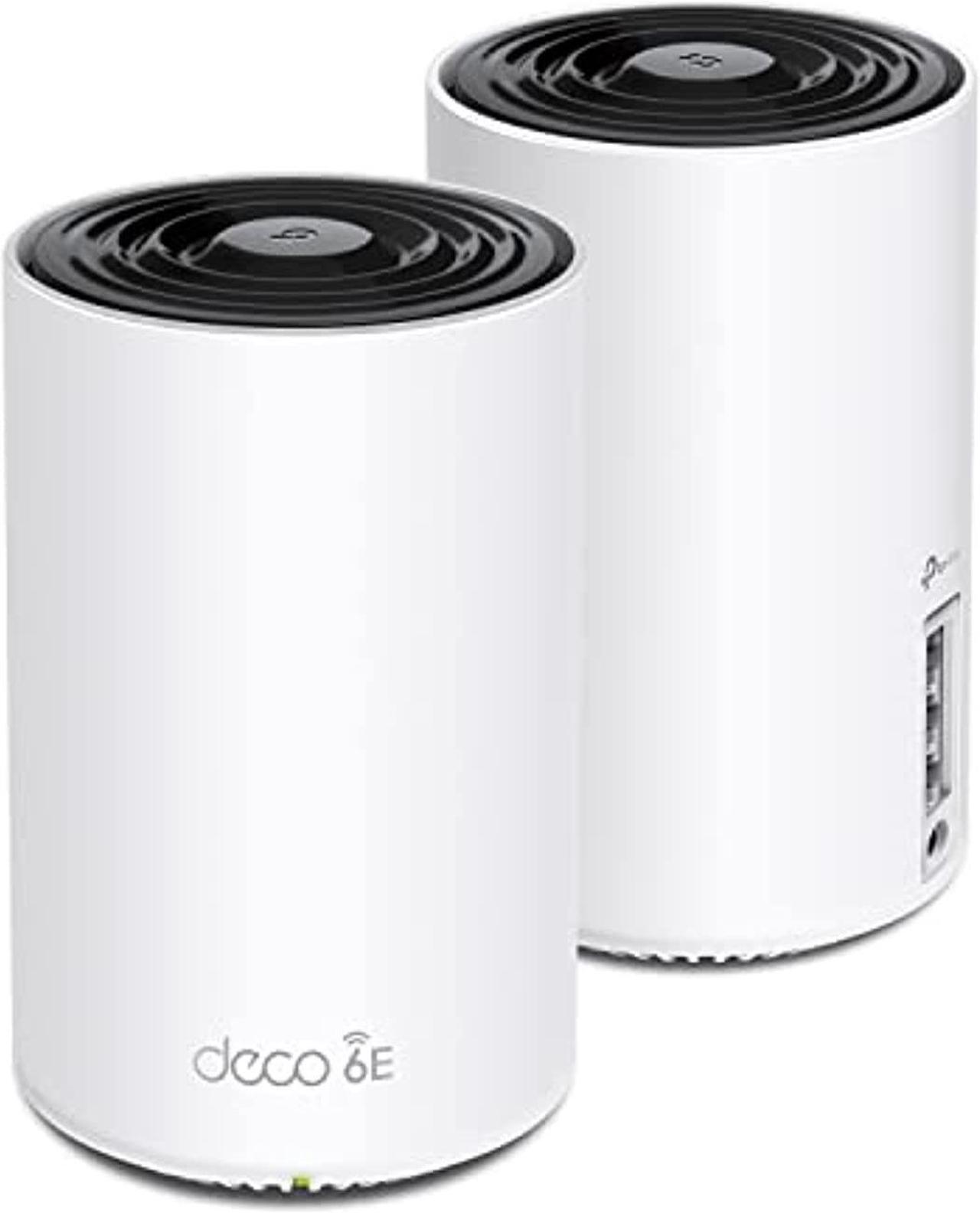 Main image of TP-Link Deco AXE5400 Tri-Band WiFi 6E Mesh System(Deco XE75) - Covers up to 5500 Sq.Ft, Replaces WiFi Router and Extender, AI-Driven Mesh, New 6GHz Band, 2-Pack (DecoXE75(2-pack))