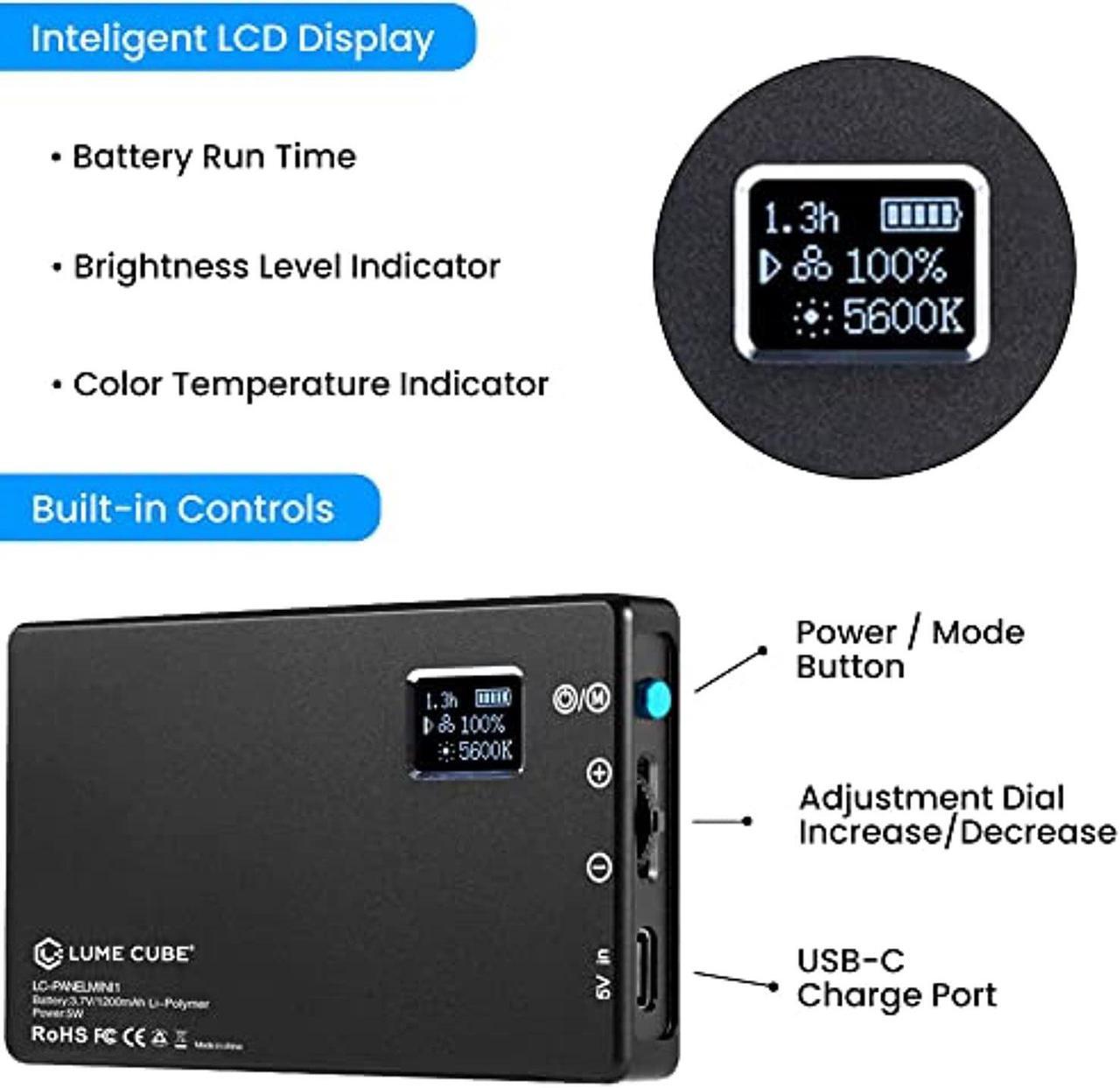 Alt view image 3 of 5 - Lume Cube Video Conference Lighting Kit | Live Streaming, Video Conferencing, Remote Working | Lighting Accessory for Laptop, Adjustable Brightness and Color Temperature, Computer Mount Inclu (LC-VC2)
