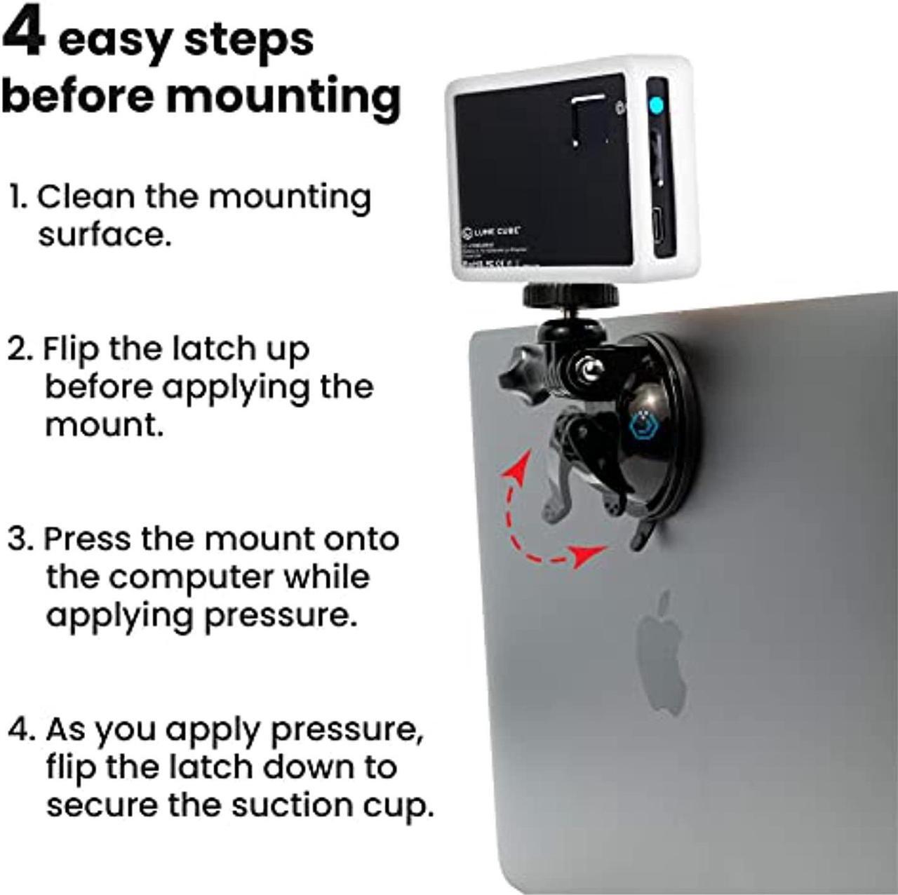 Alt view image 4 of 5 - Lume Cube Video Conference Lighting Kit | Live Streaming, Video Conferencing, Remote Working | Lighting Accessory for Laptop, Adjustable Brightness and Color Temperature, Computer Mount Inclu (LC-VC2)