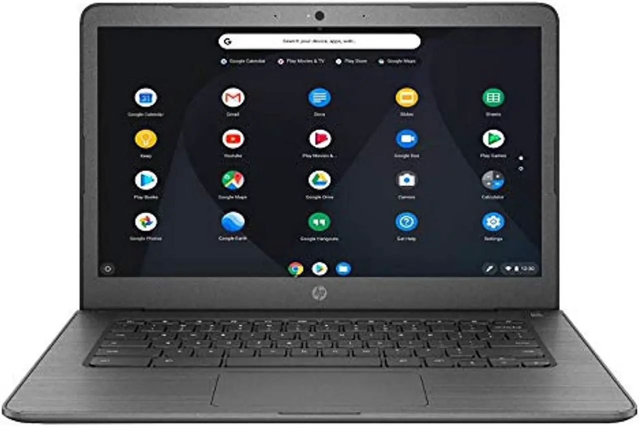 Alt view image 2 of 5 - 2020 HP 14" HD Display Chromebook, AMD A4-9120C CPU, 4GB RAM, 32GB eMMC, HD Webcam, Bang and Olufsen Audio, AMD Radeon R4 Graphics, Media Card Reader, USB-C, Chrome OS, Gray, 128GB Snow Bell USB Card