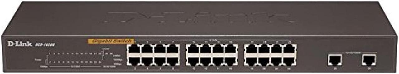 Alt view image 4 of 5 - D-Link Ethernet Switch, 24 26 Port Unmanaged 10/100 Desktop Fanless Rack Mount Network Internet with 2 Gigabit Combo Ports (DES-1026G) (DES-1026G)