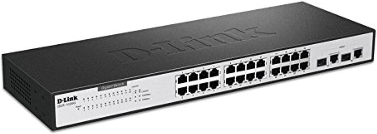 Alt view image 2 of 5 - D-Link Ethernet Switch, 24 26 Port Unmanaged 10/100 Desktop Fanless Rack Mount Network Internet with 2 Gigabit Combo Ports (DES-1026G) (DES-1026G)