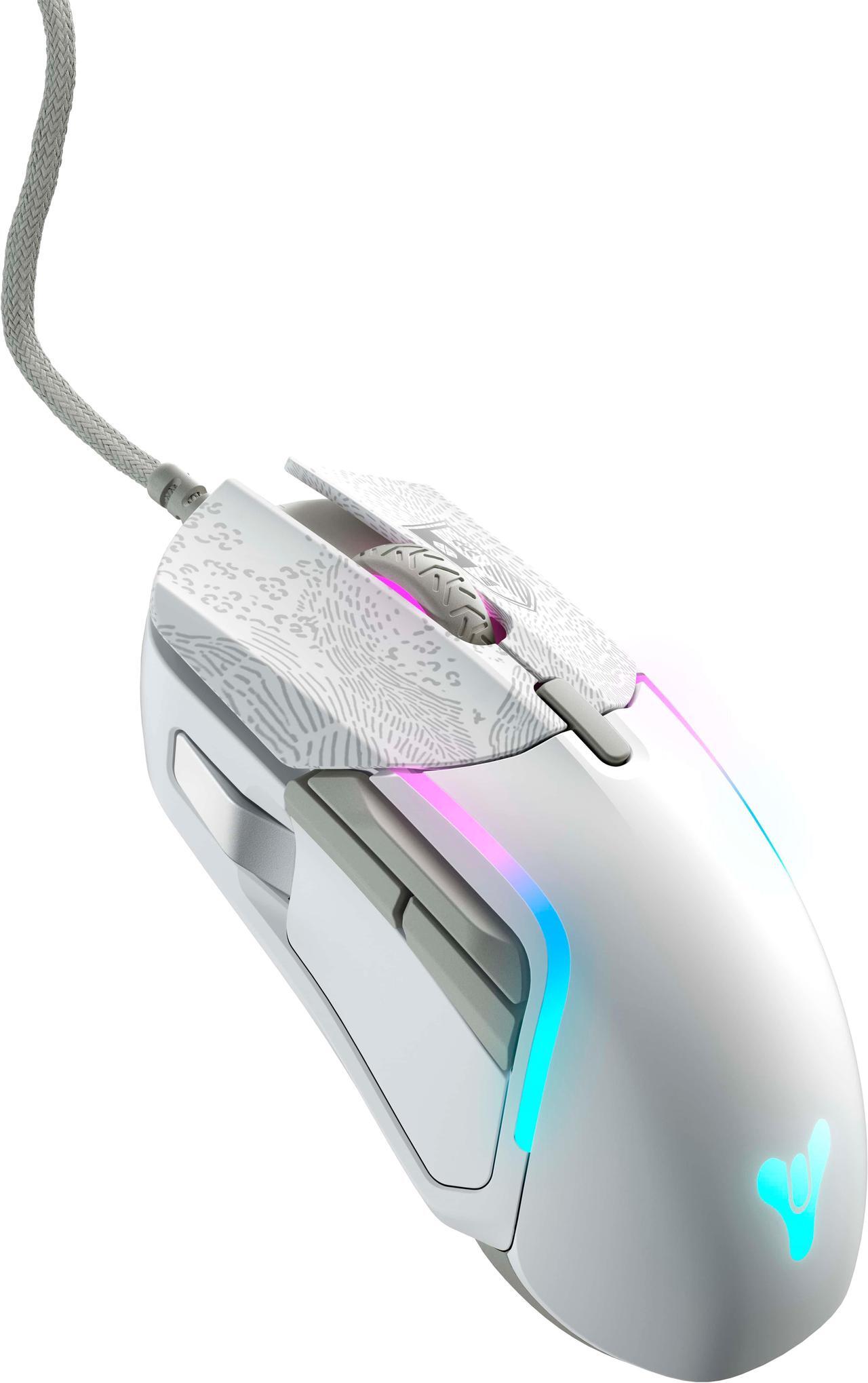 Alt view image 5 of 12 - steelseries rival 5 gaming mouse with prismsync rgb lighting and 9 programmable buttons - fps, moba, mmo, battle royale - 18,000 cpi truemove air optical sensor - destiny 2 limited edition design