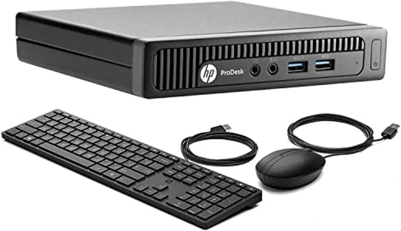 Main image of HP Mini PC 800 G1 Elitedesk Micro Desktop Computers Renewed,Intel Quad Core i5 up to 3.0GHz, 8GB Ram 256GB SSD, WiFi, VGA, Keyboarb  and  Mouse Included, Windows 10 Pro (800G1Mini)
