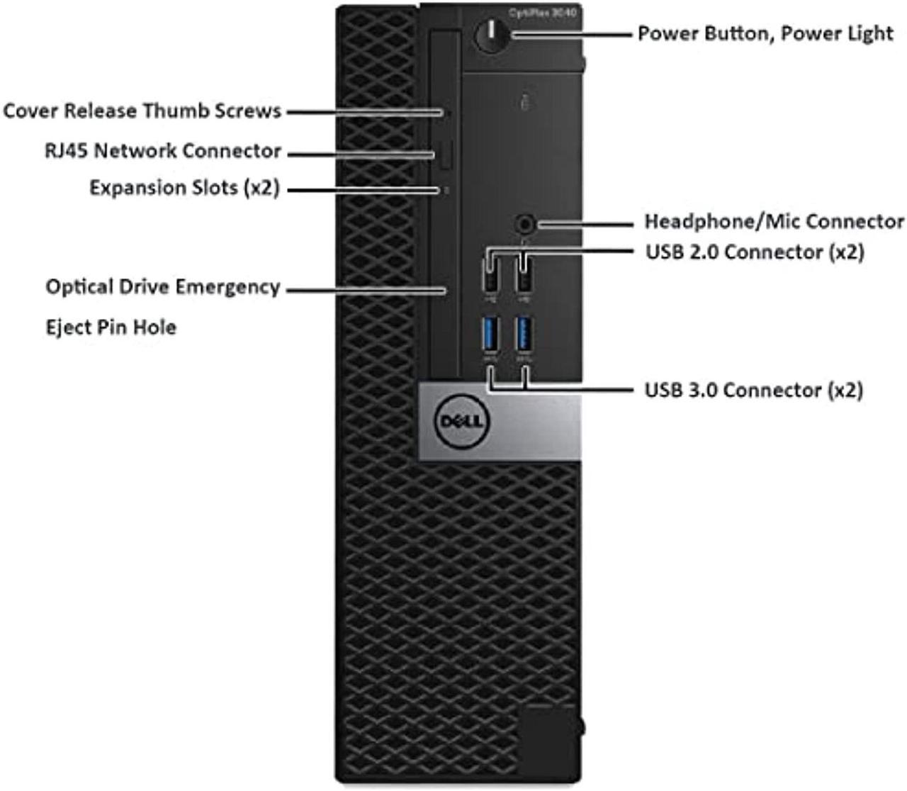 Alt view image 3 of 5 - DELL OptiPlex 3040 SFF Desktop Computer Intel Quad Core i5-6500 3.2GHz up to 3.6GHz 16GB New 1TB SSD Built-in WiFi  and  Bluetooth HDMI Dual Monitor Support Wireless Keyboard  and  Mouse Win10 Pro (Re