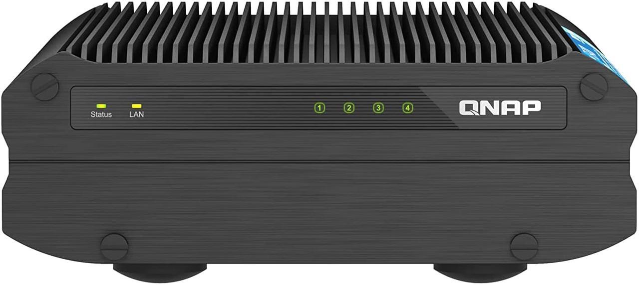 QNAP TS-i410X-8G-US 4 Bay High-Speed fanless Industrial NAS with dual-10GBe, Intel Atom CPU, 8GB DDR4 Memory and 2.5GbE (2.5G/1G/100M) Network Connectivity (Diskless)