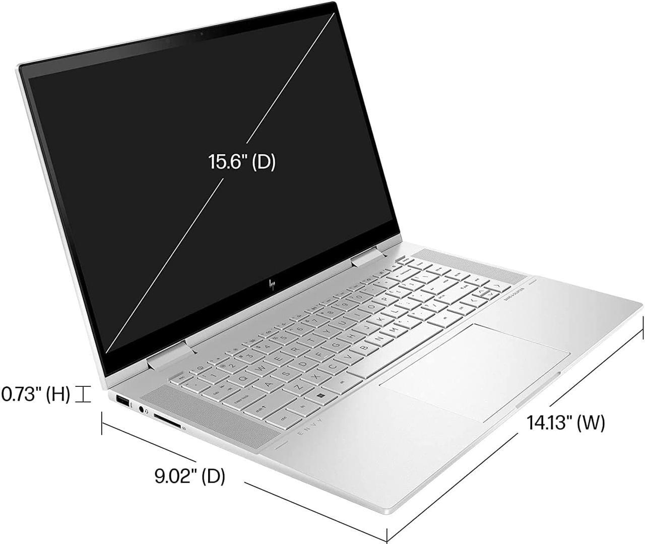 Alt view image 5 of 5 - HP Envy x360 2-in-1 Convertible Business Laptop, 15.6 FHD Touchscreen, 12th Gen Intel Core i7-1255U, Windows 11 Pro, 32GB RAM, 1TB SSD, Long Battery Life, Backlit Keyboard, 32GB Durlyfish USB Card