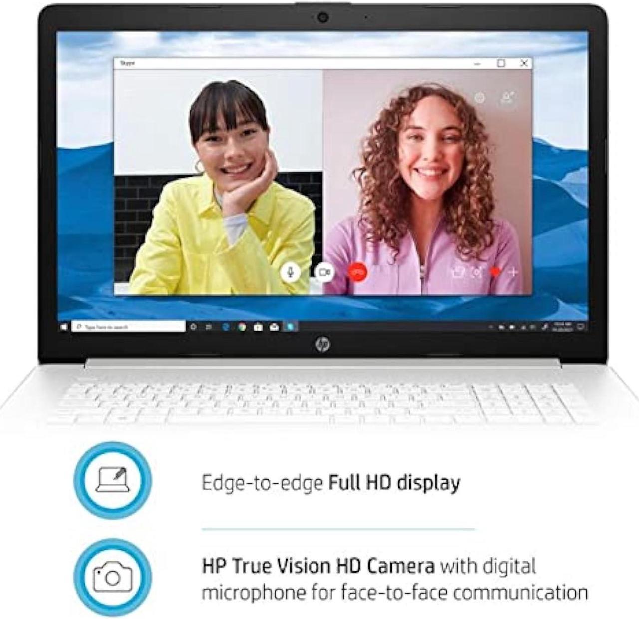 Alt view image 2 of 5 - HP 2022 17.3-inch Full HD (1920 x 1080) Laptop, 11th Generation Intel Core i3-1115G4 Processor, 8GB DDR4 RAM, 256GB SSD, Bluetooth, Wi-Fi, HDMI, Windows 11, Silver, W/MD Accessories