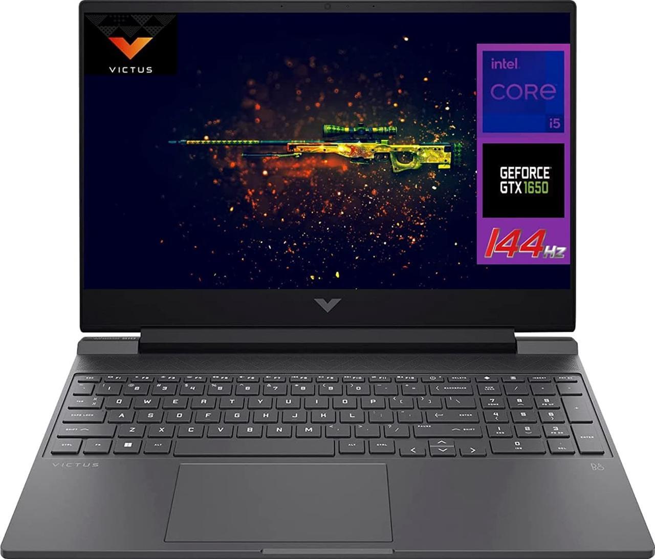 2022 HP Victus 15.6" Gaming Laptop | 144Hz FHD IPS Display | Intel Octa-Core i5-12450H | 32GB RAM | 512GB PCIe-4x4 NVMe SSD | NVIDIA GeForce GTX 1650 | Backlit KB | WiFi 6 I Windows 11 | TiTac Card