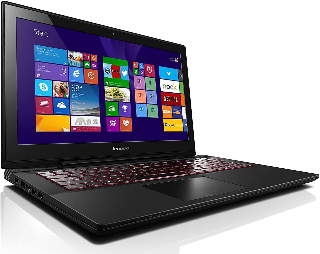Alt view image 2 of 5 - Lenovo Y50 59441400 Gaming Laptop (Windows 8, Intel Core i7-4720HQ, 15.6" LED-lit Screen, Storage: 16 GB, RAM: 16 GB) Black (59441400)