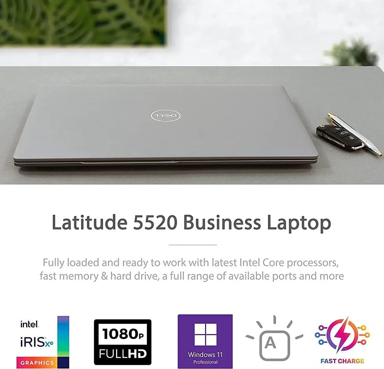 Alt view image 2 of 5 - Dell Latitude 5520 Business Laptop, 15.6" FHD Display, Intel Core i5-1145G7 vPRO, 16GB RAM, 1TB SSD, IR Camera, HDMI, Backlit Keyboard, Wi-Fi 6, RJ-45, Thunderbolt 4, Windows 11 Pro