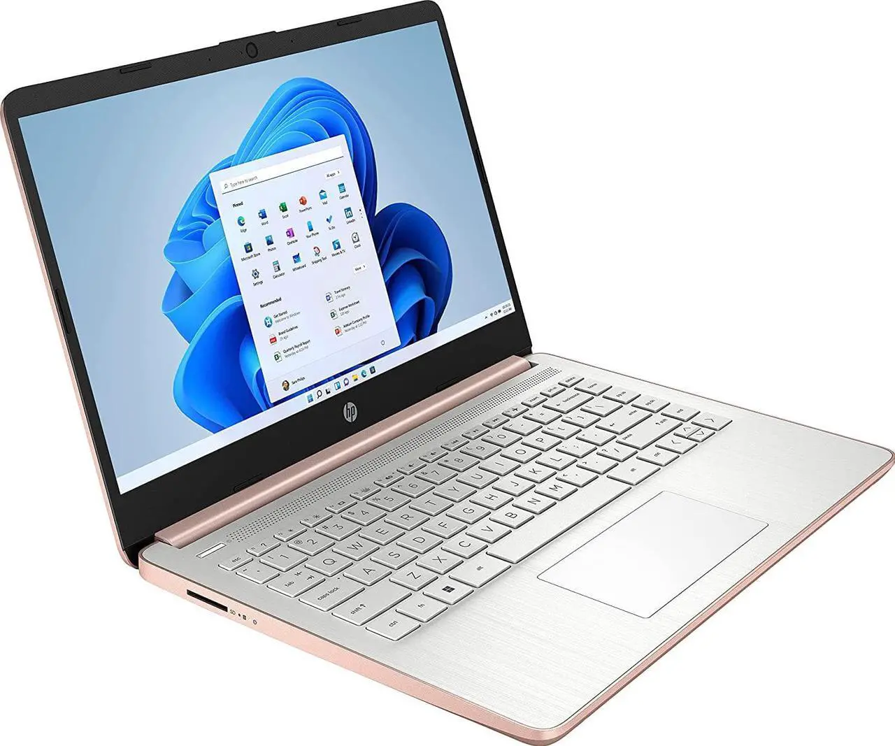 Alt view image 3 of 5 - HP Newest 14" Ultral Light Laptop for Students and Business, Intel Quad-Core N4120, 8GB RAM, 192GB Storage(64GB eMMC+128GB Micro SD), 1 Year Office 365, Webcam, HDMI, WiFi, USB-A and C, Win 11 S