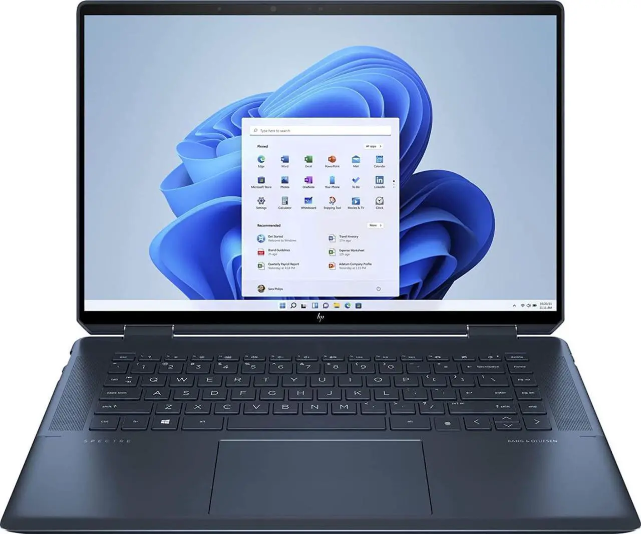 Alt view image 2 of 5 - HP Spectre x360 Convertible Laptop - 16-f0013dx Intel Core i7-11390H 5.0 GHz, Iris Xe Graphics 16 GB 512 PCIe NVMe 16.0-3K+ (3072x1920) Touch W11H Nocturne Blue, 16-16.99 inches