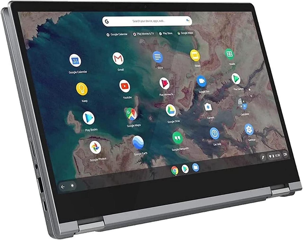 Alt view image 2 of 5 - Lenovo 2022 Flex 5 13.3" FHD IPS Touchscreen 2-in-1 Chromebook Laptop 10th Gen 2-Core Intel i3-10110U 4GB DDR4 64GB NVMe SSD UHD Graphics USB-C Wi-Fi 6 Backlit Keyboard w/ RE 32GB USB Dri (82B80006UX)