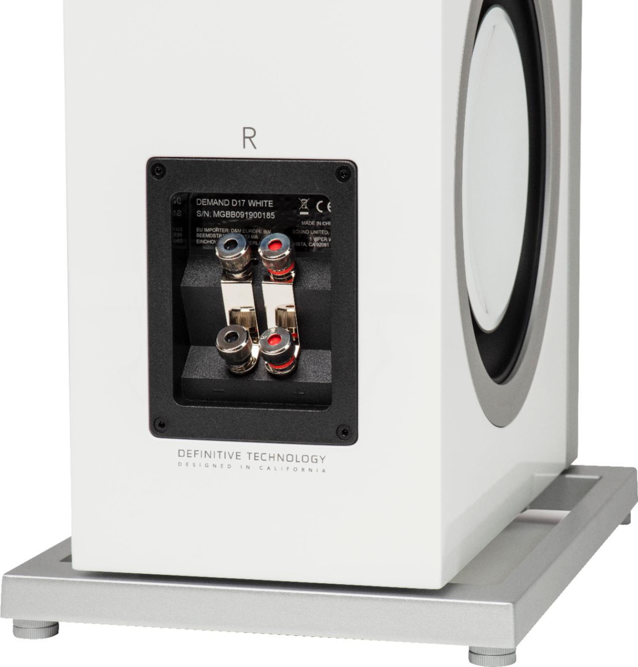 Alt view image 3 of 3 - Definitive Technology - Demand D17 3-Way Tower Speaker (Right-Channel) - Single, White, Dual 10 Passive Bass Radiators - Gloss White (DEMAND-D17R)