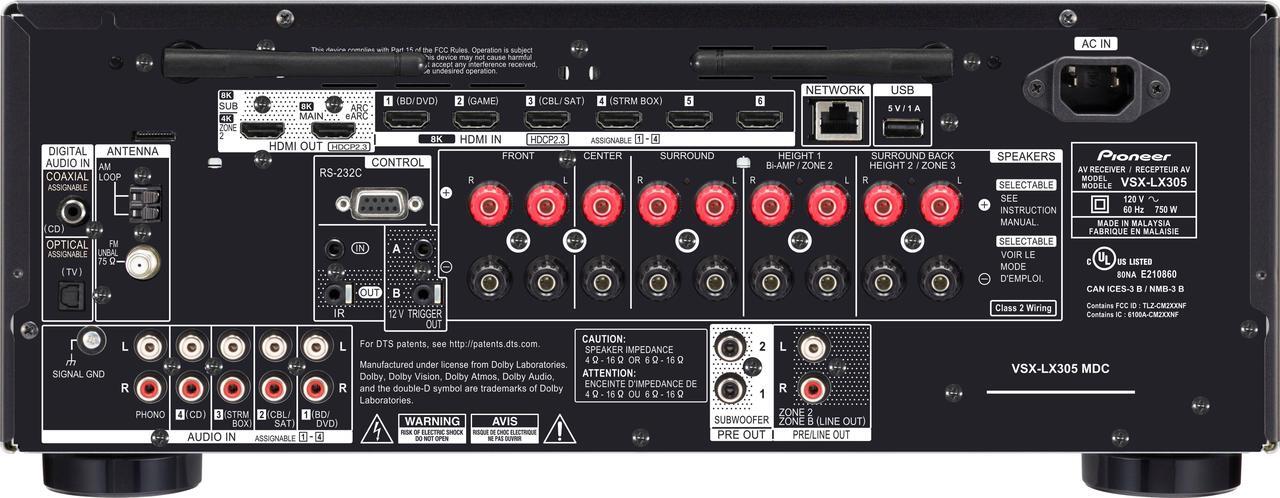 Alt view image 3 of 4 - Pioneer Elite - VSX-LX305 9.2 Channel Network AV Receiver - Black (VSXLX305)