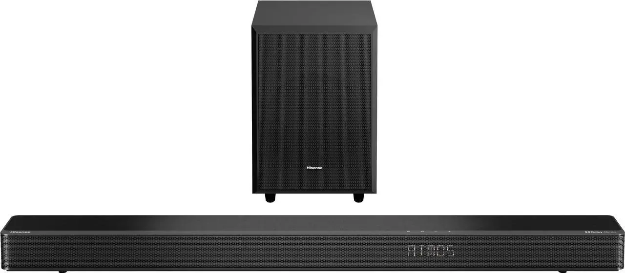 Main image of Hisense - 3.1.2  Dolby  ATMOS Soundbar with Wireless Subwoofer - Black (AX3125H)
