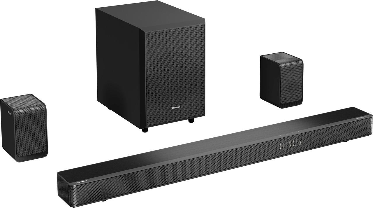 Alt view image 2 of 3 - Hisense - 5.1.2 Dolby ATMOS  Soundbar with Wireless Rear Satellite Speakers  and  Wireless Subwoofer - Black (AX5125H)
