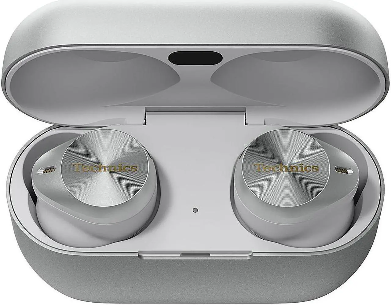 Alt view image 3 of 3 - Technics - Premium HiFi True Wireless Earbuds with Noise Cancelling, 3 Device Multipoint Connectivity, Wireless Charging - Silver (EAH-AZ80-S)