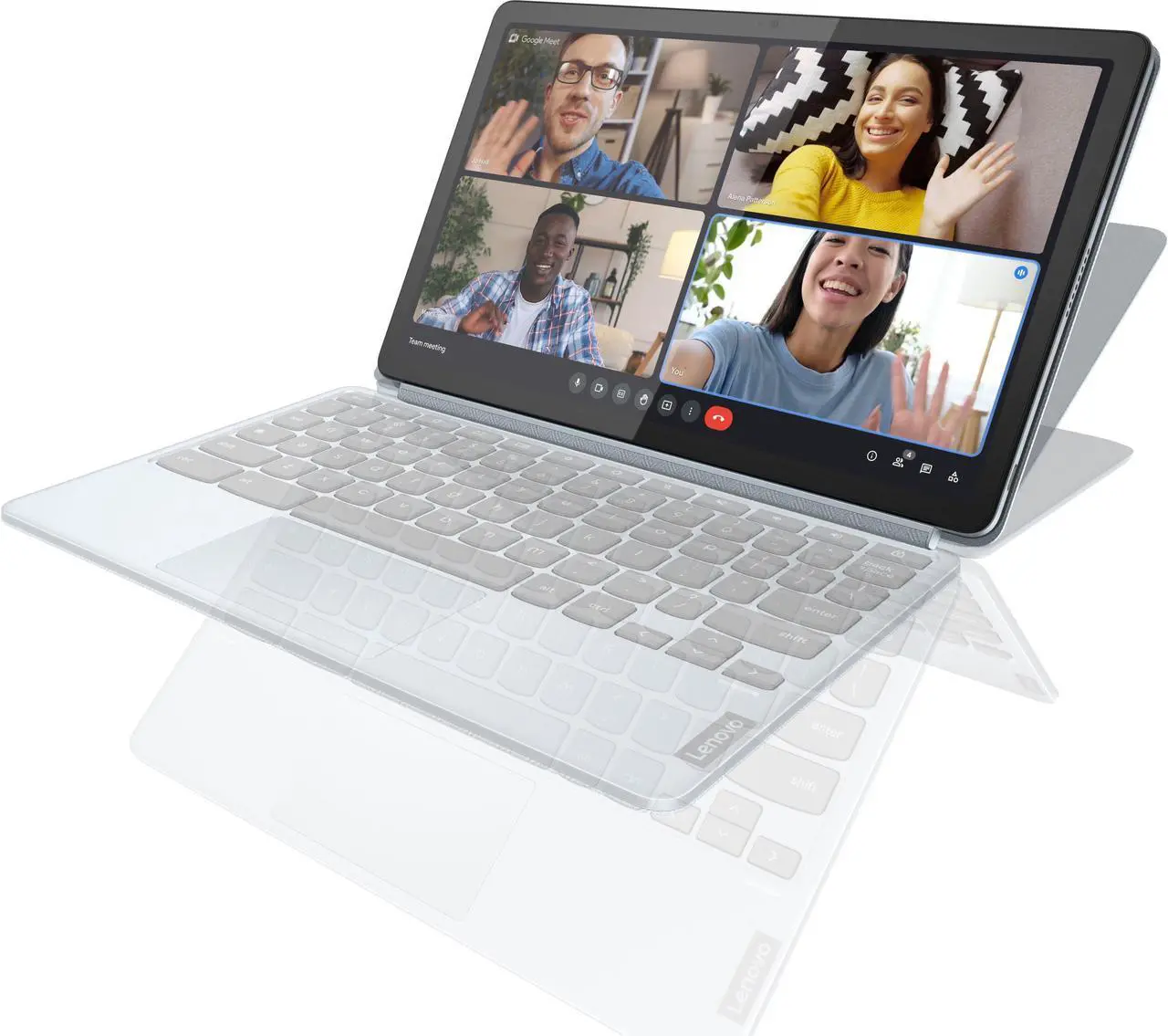 Alt view image 2 of 3 - Lenovo - IdeaPad Duet 3 Chromebook - 11.0" (2000x1200) Touch 2-in-1 Tablet - Snapdragon 7cG2 - 4G RAM - 128G eMMC - with Keyboard - Misty Blue (82T6000EUS)