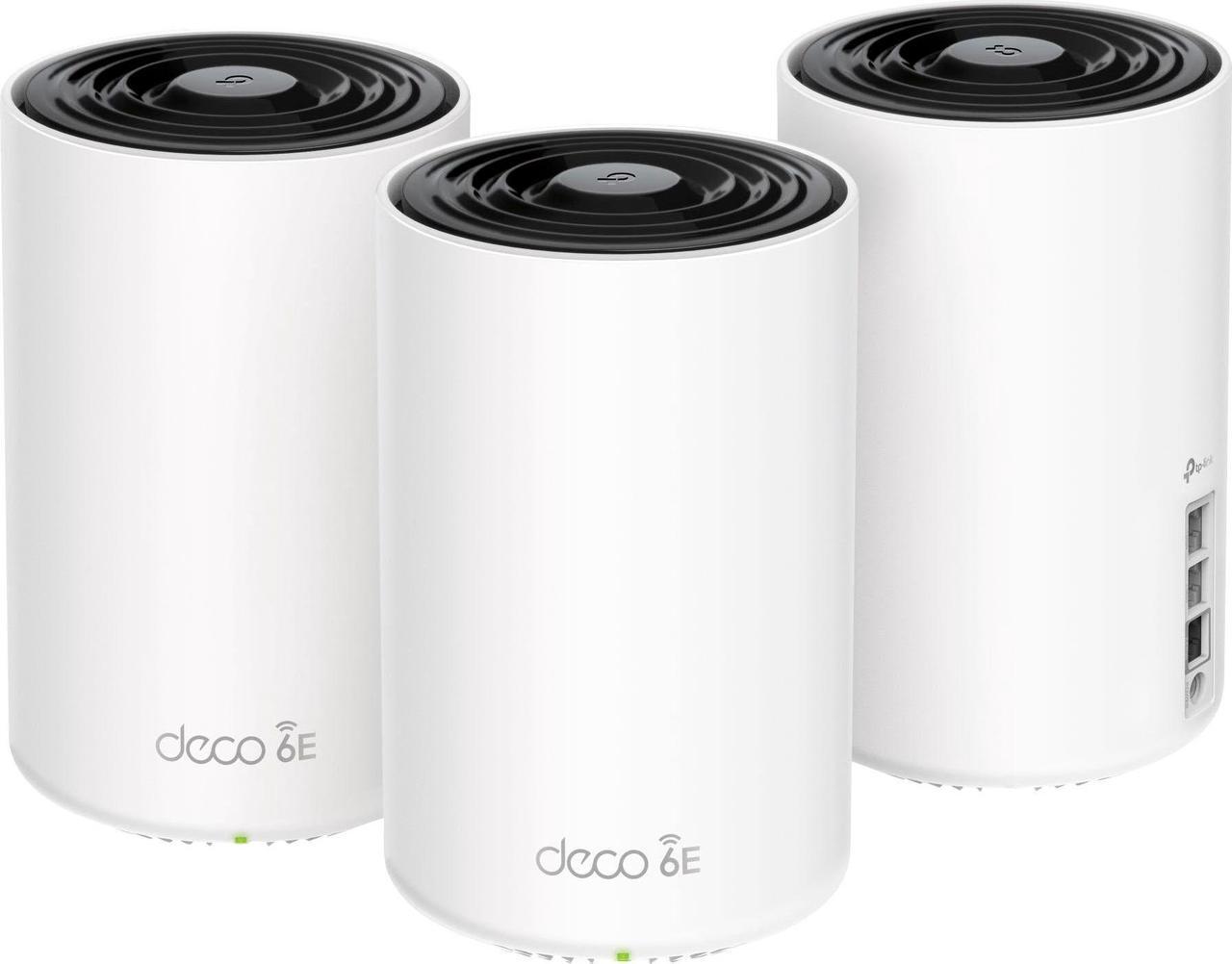 Alt view image 3 of 3 - TP-Link - Deco XE75 Pro AXE5400 Tri-Band Wi-Fi 6E Whole Home Mesh System (3-Pack) - White (DECOXE75PRO(3-PACK))
