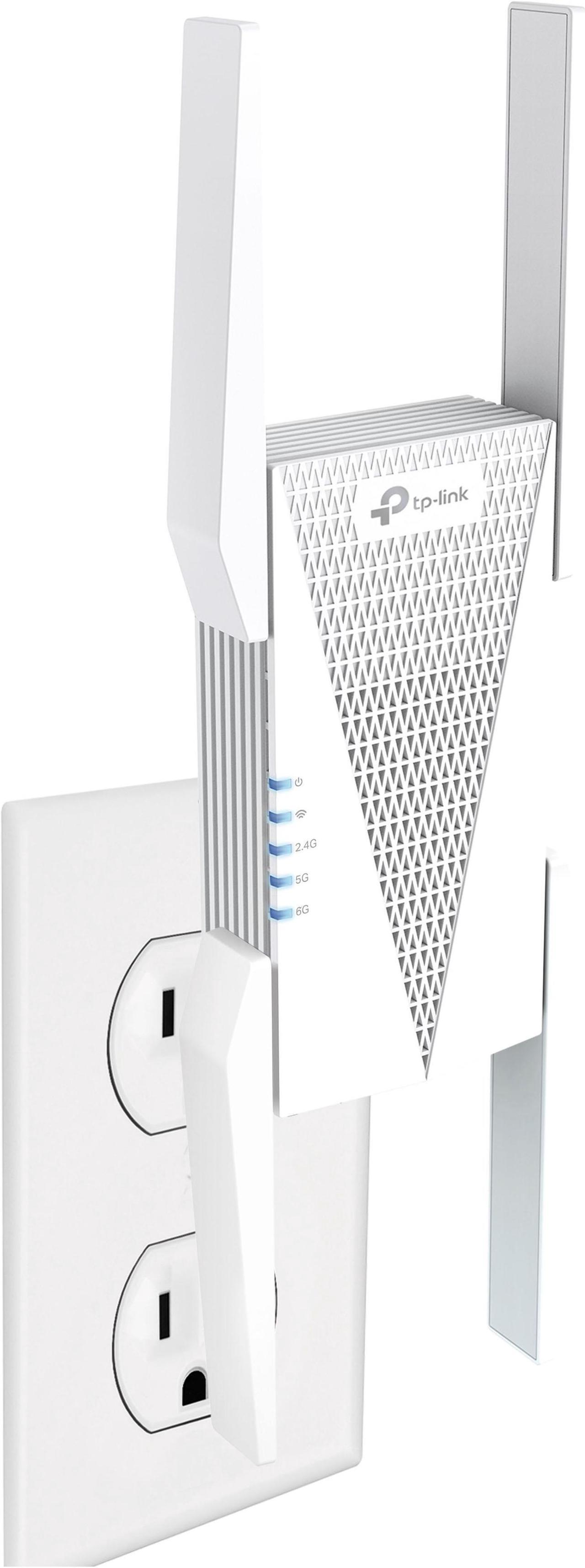 Alt view image 2 of 3 - TP-Link - AXE5400 Tri-Band Mesh Wi-Fi 6E Range Extender - White (RE815XE)