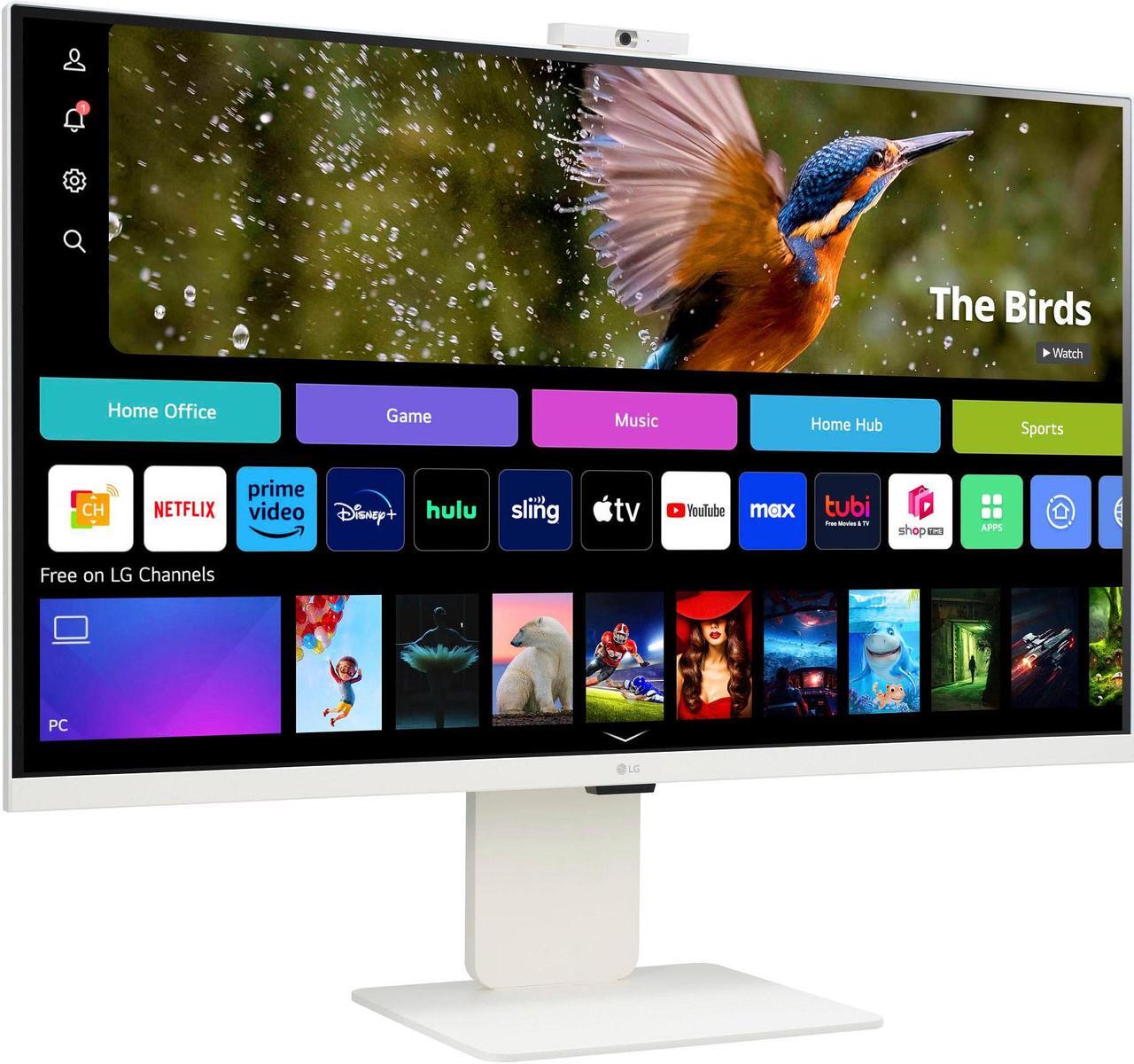 Alt view image 10 of 17 - LG 32SR85U-W 32-inch MyView 4K UHD, IPS Display, webOS Smart Monitor, ThinQ Home, USB Type-C 90W PD, Built-in FHD Webcam & Speaker, HDR 10, AirPlay 2, Screen Share, Bluetooth, White