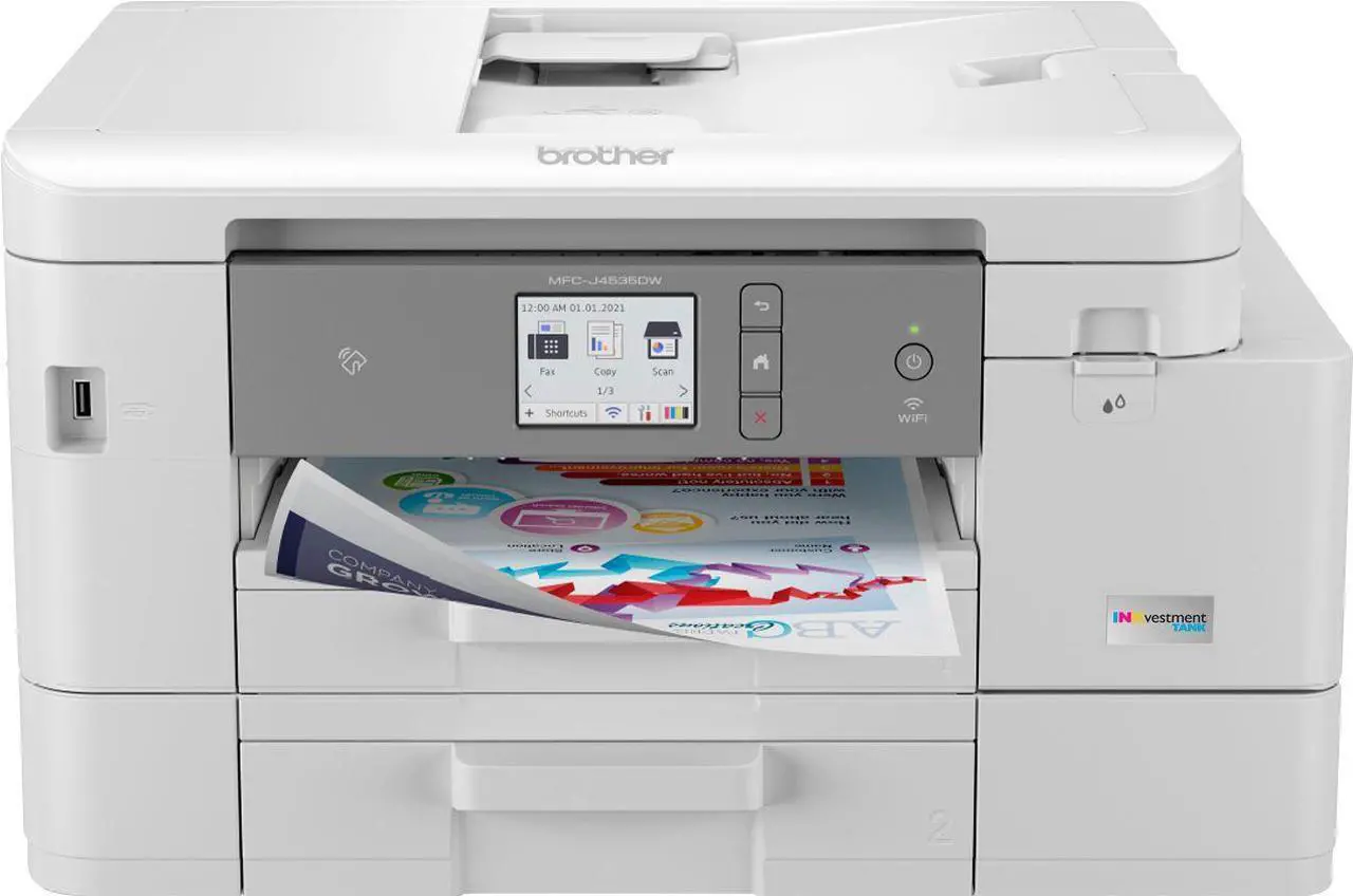 Alt view image 6 of 6 - Brother MFC-J4535DW INKvestment Tank All-in-One Color Inkjet Printer with NFC, Duplex and Wireless Printing Plus Up to 1-Year of Ink in-Box (MFCJ4535DW)