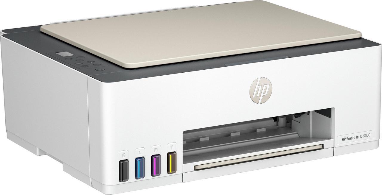 Alt view image 2 of 3 - HP - Smart Tank 5000 Wireless All-in-One Supertank Inkjet Printer with up to 2 Years of Ink Included - White (5D1B6A#B1H)