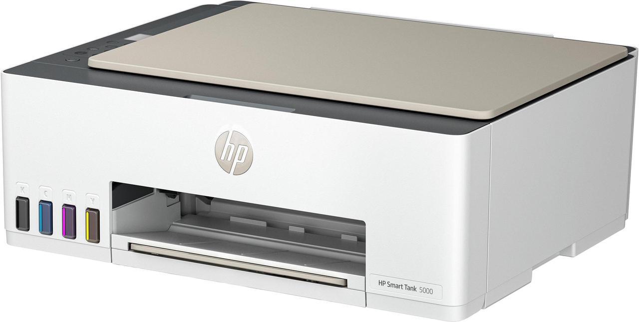 Alt view image 3 of 3 - HP - Smart Tank 5000 Wireless All-in-One Supertank Inkjet Printer with up to 2 Years of Ink Included - White (5D1B6A#B1H)