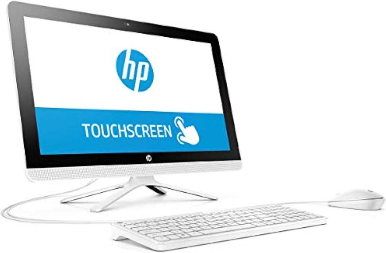 Main image of HP 2019 All-in-One 21.5" FHD Touchscreen High Performance Desktop PC, Intel Pentium Quad-Core Processor 4GB RAM 1TB HDD HDMI DVD WiFi Bluetooth Webcam Keyboard + Mouse Windows 10, Snow Wh (pavilion22)