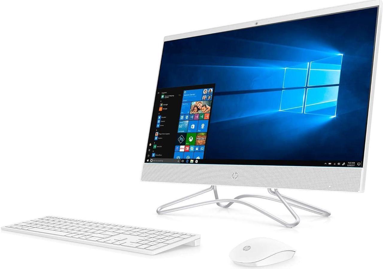 Alt view image 4 of 5 - HP 24-Inch All-in-One Touchscreen Computer, AMD Ryzen 5 3500U Processor, 8 GB RAM, 1 TB Hard Drive, 256 GB SSD, Windows 10 Home (24-F1060, White) (5QB24AA#ABA)