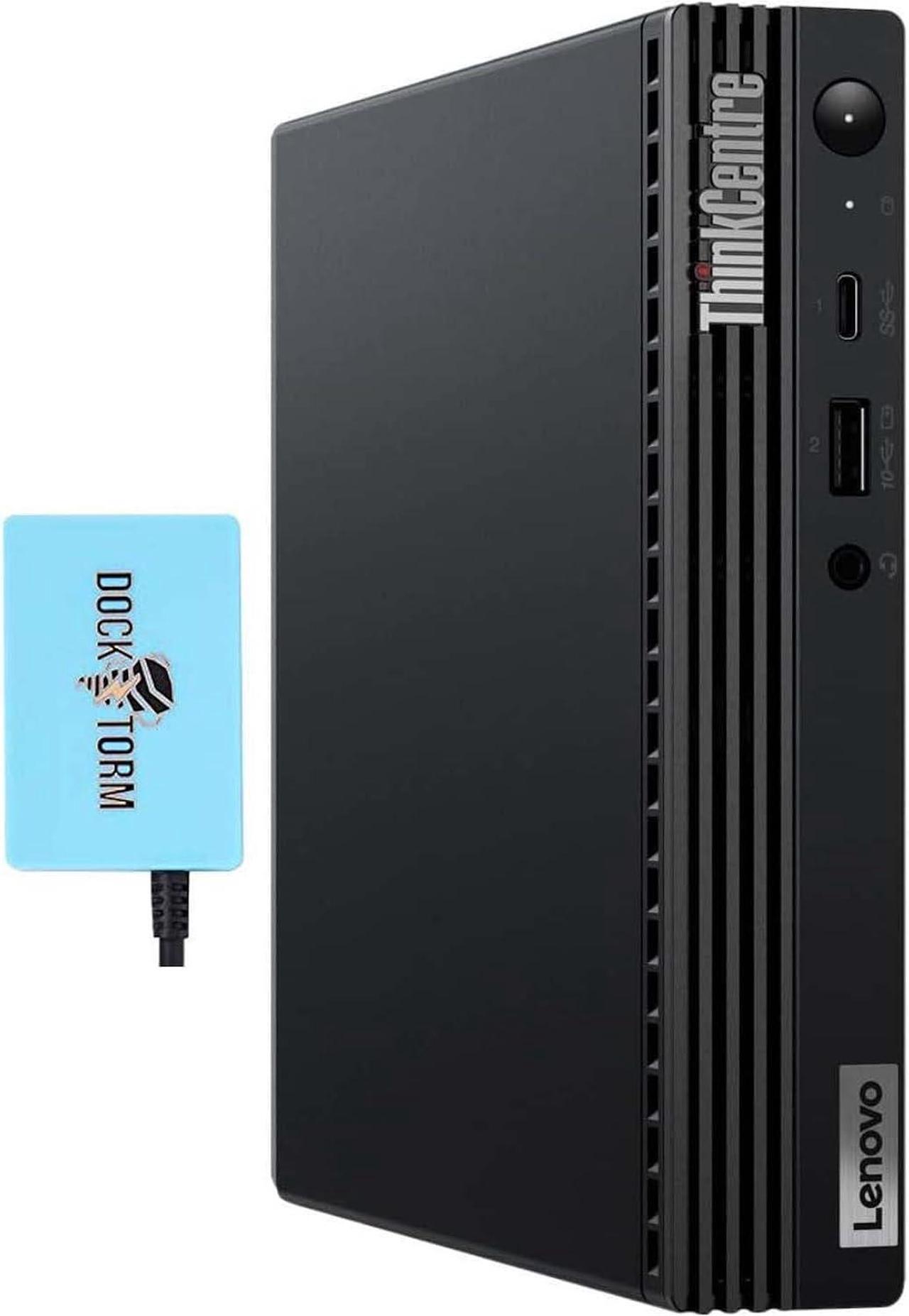 Alt view image 6 of 7 - Lenovo ThinkCentre M70q Home  and  Business Mini Desktop Black (Intel i7-11700T 8-Core, 32GB RAM, 1TB PCIe SSD, Intel UHD 750, WiFi, Bluetooth, 1xHDMI, 2 Display Port (DP), Win 11 Pro) with Hub
