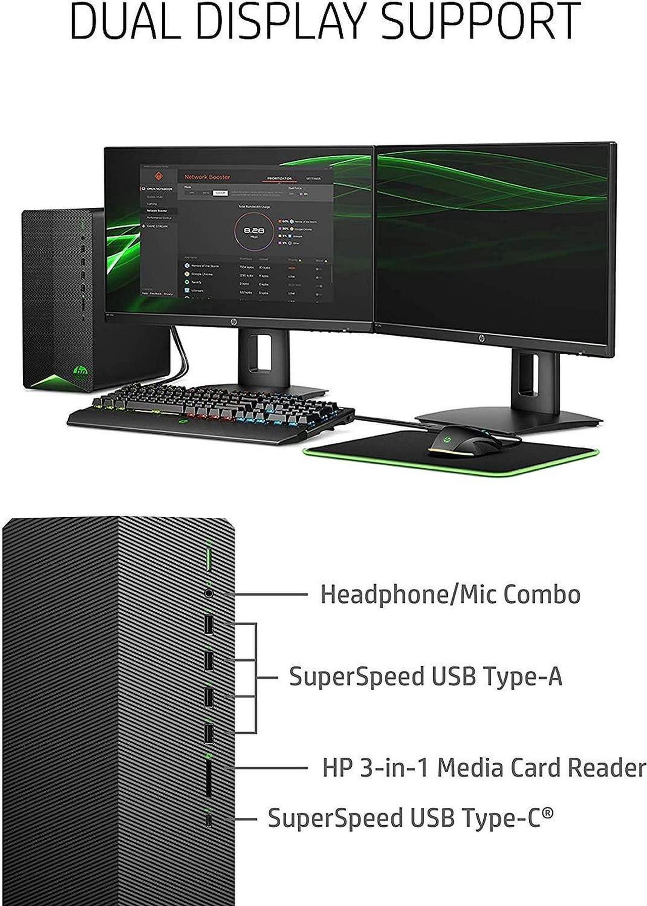 Alt view image 4 of 5 - 2021 HP Pavilion Gaming Desktop Computer, AMD Ryzen 5 3500 Processor, 8GB RAM, 256GB PCIe NVMe SSD, GeForce GTX 1650 Super 4GB, Windows 10 Home