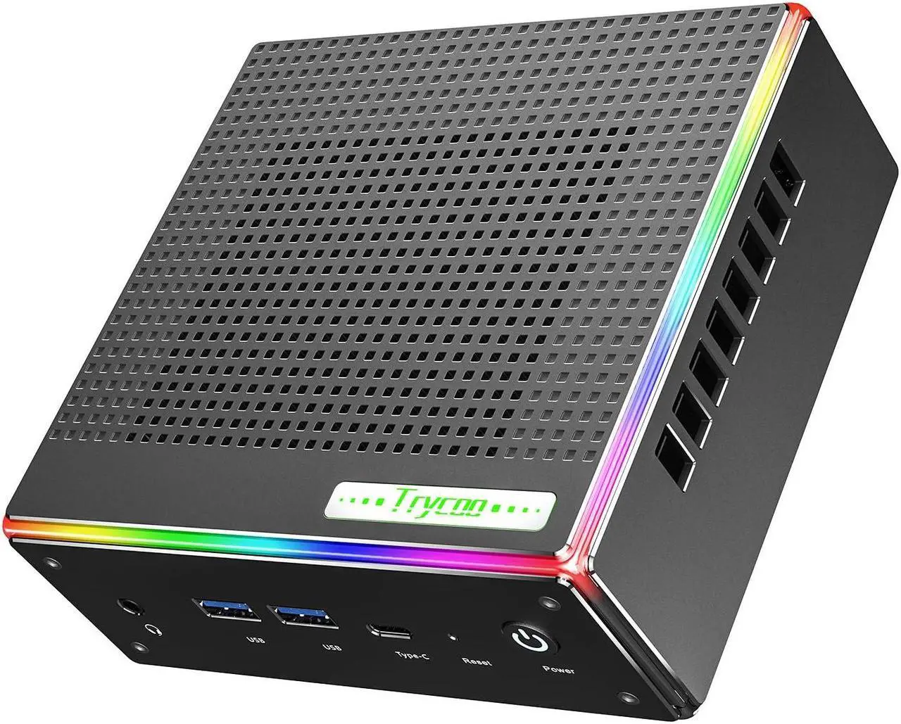 Main image of Trycoo HA-4 Mini PC, AMD Ryzen 7 7840HS(5.1GHz) 8C/16T Mini Computer,32GB DDR5 RAM 1TB NVMe SSD,WiFi 6/BT 5.2/HD/DP/Full Function Type-C/RJ45/TDP up to 65W,Support 64GB RAM and 4TB SSD Ex (HA-47840HS)