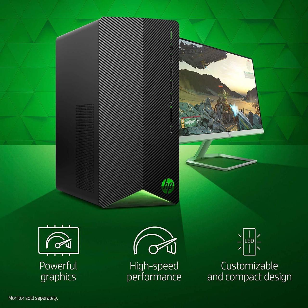 Alt view image 3 of 5 - 2021 HP Pavilion Gaming Desktop Computer, AMD Ryzen 5 3500 Processor, 8GB RAM, 256GB PCIe NVMe SSD, GeForce GTX 1650 Super 4GB, Windows 10 Home