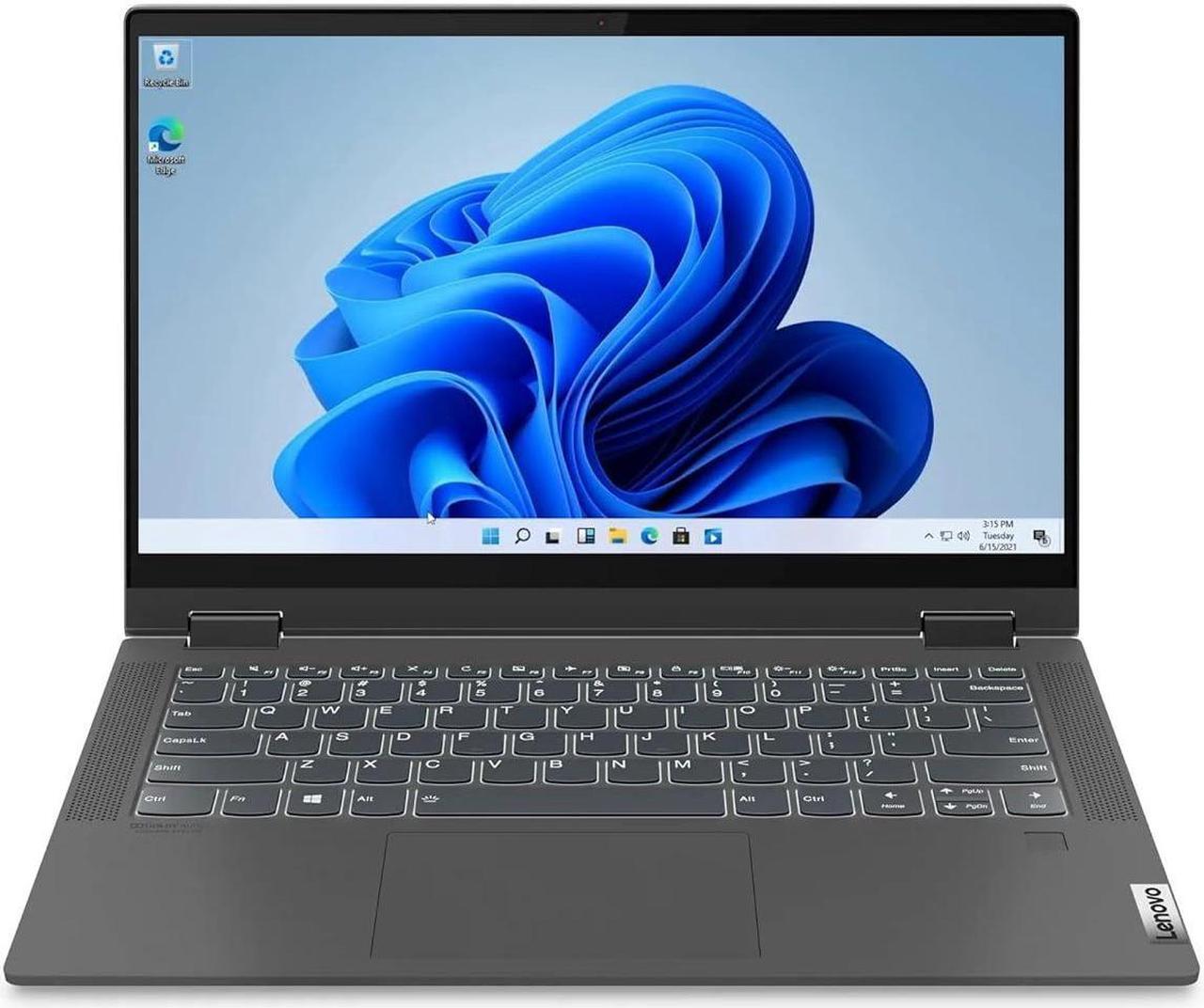 Alt view image 2 of 5 - Lenovo 2022 Newest Flex 5i 14" FHD Touchscreen 2-in-1 Laptop Computer, Dual Core Intel i3-1115G4 (Upto 4.1GHz, Beats i5-1030G7), 4GB RAM, 128GB SSD, WiFi, Webcam, Graphite Grey, Win 11S+MarxsolCables