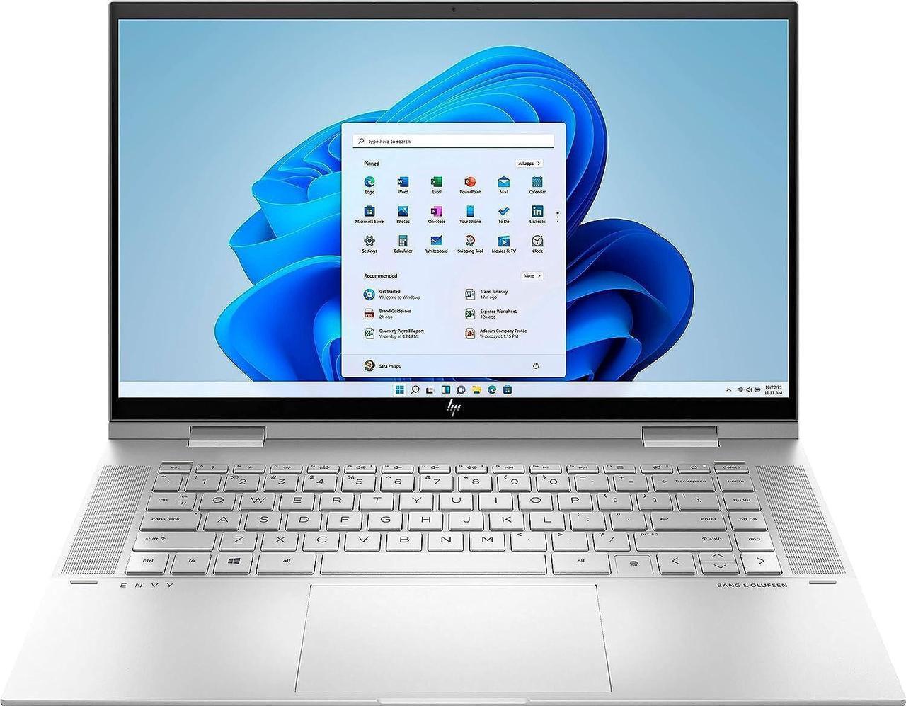 Main image of HP Envy x360 15.6" FHD Touchscreen 2-in-1 Laptop - 12th Gen Intel Core i7-1260P 12-Core up to 4.7 GHz, 32GB RAM, 1TB NVMe SSD, Intel Iris Xe Graphics, Audio by Bang  and  Olufsen, Pen, Windows 11 Pro