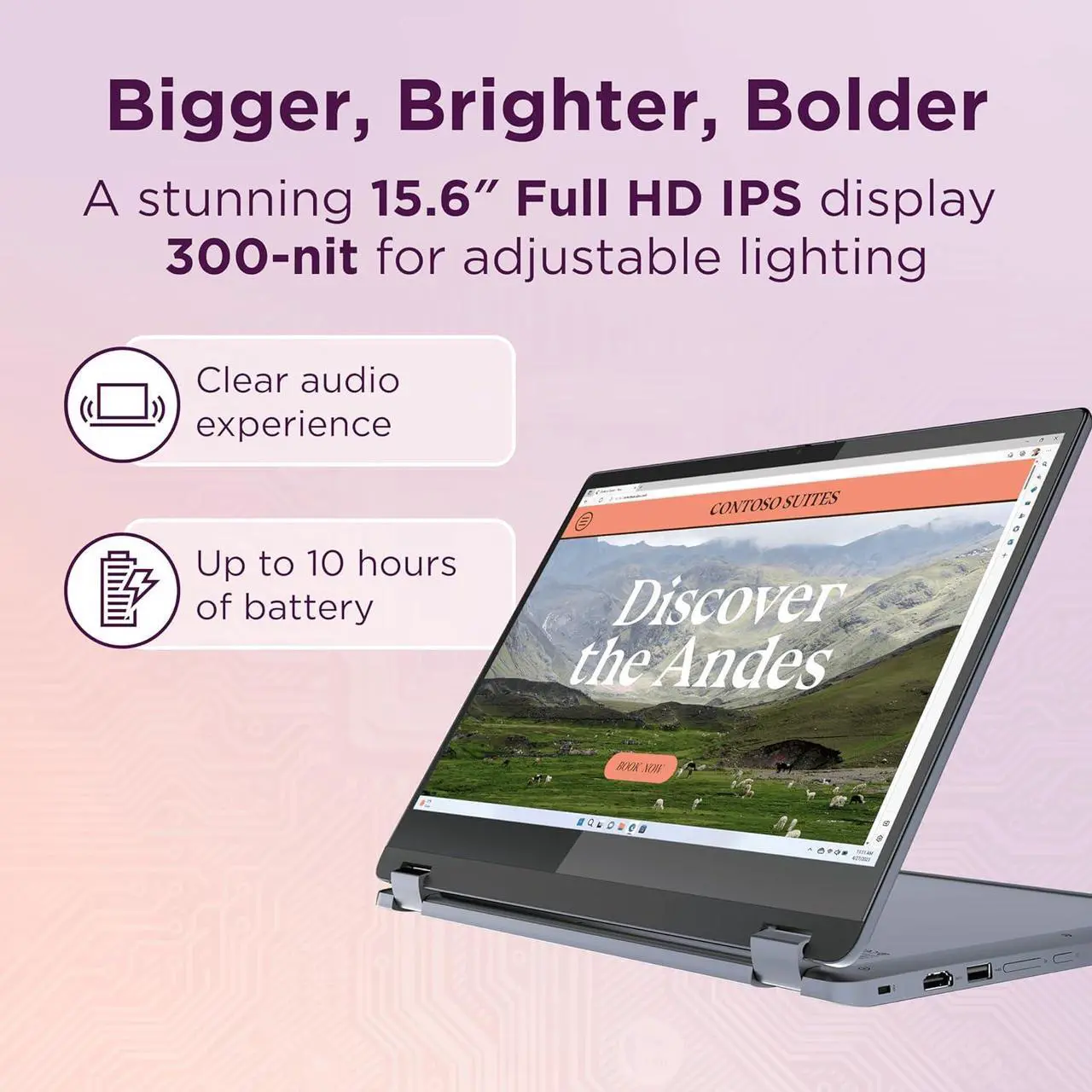 Alt view image 3 of 5 - Lenovo IdeaPad Flex 3i Chromebook Laptop, Intel® UHD Graphics, 15.6 FHD Display, Intel Pentium N6000, 8GB RAM, 128GB SSD, 1920x1080 px, Touchscreen, Chrome OS, Abyss Blue (82T3001NUS)