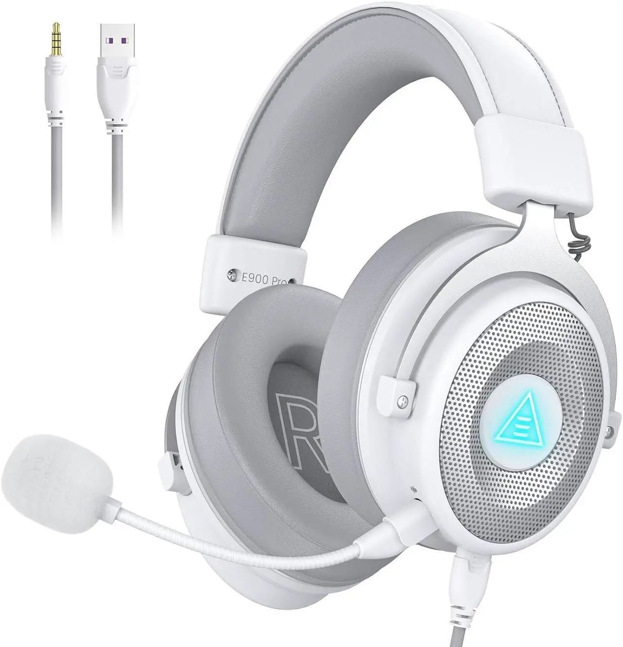 Alt view image 6 of 10 - EKSA USB Gaming Headset for PC - Computer Headphones with 7.1 Surround Sound Stereo Noise Canceling Mic/Microphone RGB Light - Gaming Headphones for PS4/PS5 Console Laptop (EKSA-E1000-parent-3)