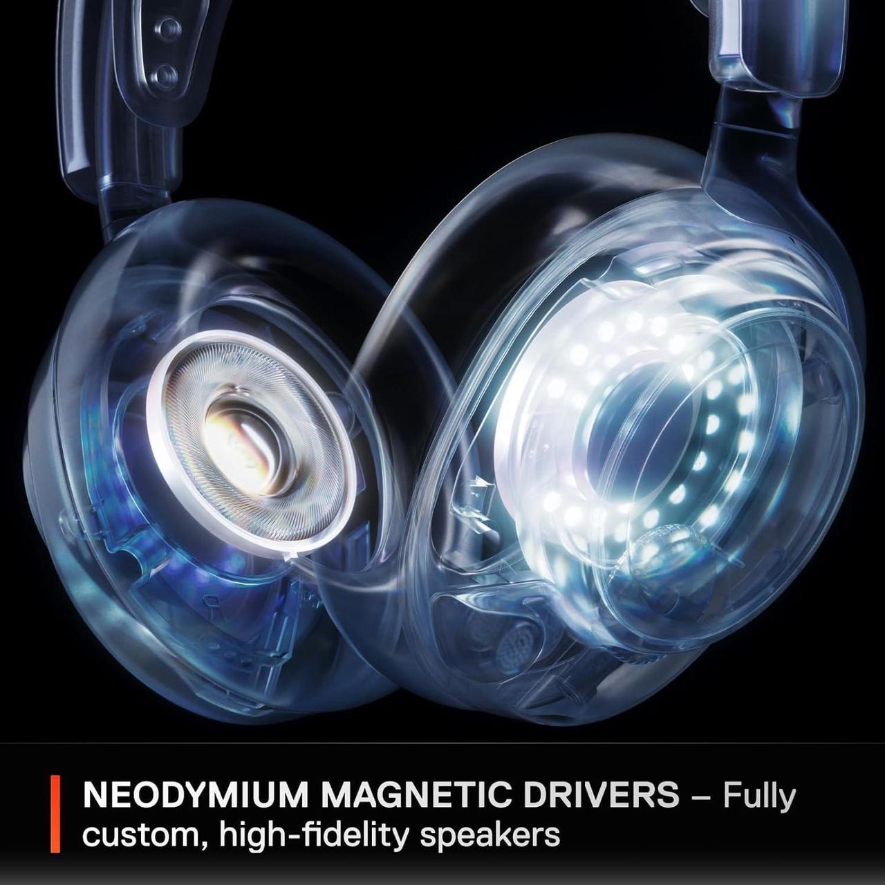 Alt view image 5 of 5 - SteelSeries Arctis Nova 7P Wireless Multi-Platform Gaming Headset  Neodymium Magnetic Drivers  2.4GHz + Bluetooth  38Hr USB-C Battery  Gen2 AI Mic  PlayStation, PC, Switch, VR,  (61561)