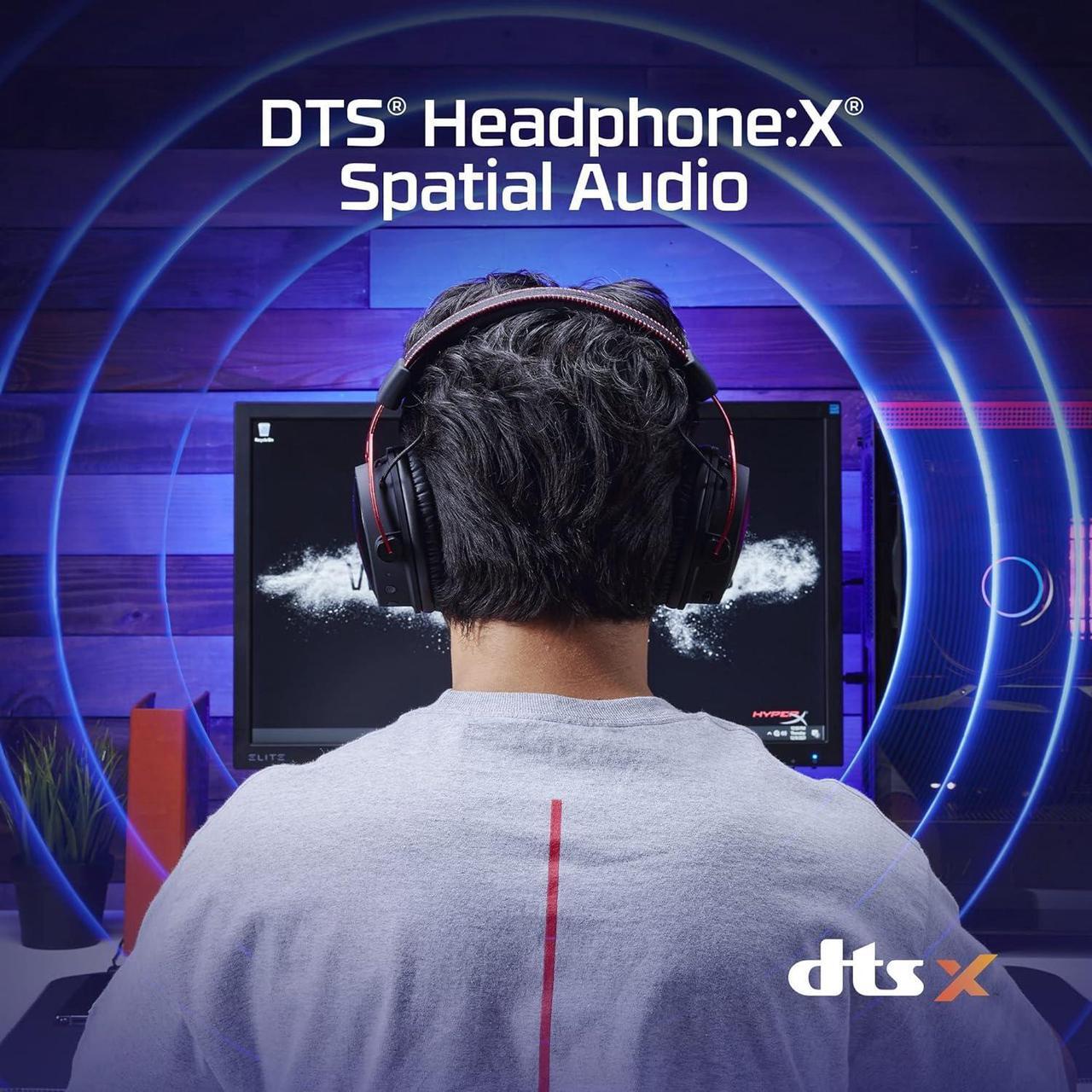 Alt view image 3 of 5 - HyperX Cloud Alpha Wireless - Gaming Headset for PC, 300-hour battery life, DTS Headphone:X Spatial Audio, Memory foam, Dual Chamber Drivers, Noise-canceling mic, Durable aluminum frame,Red (4P5D4AA)