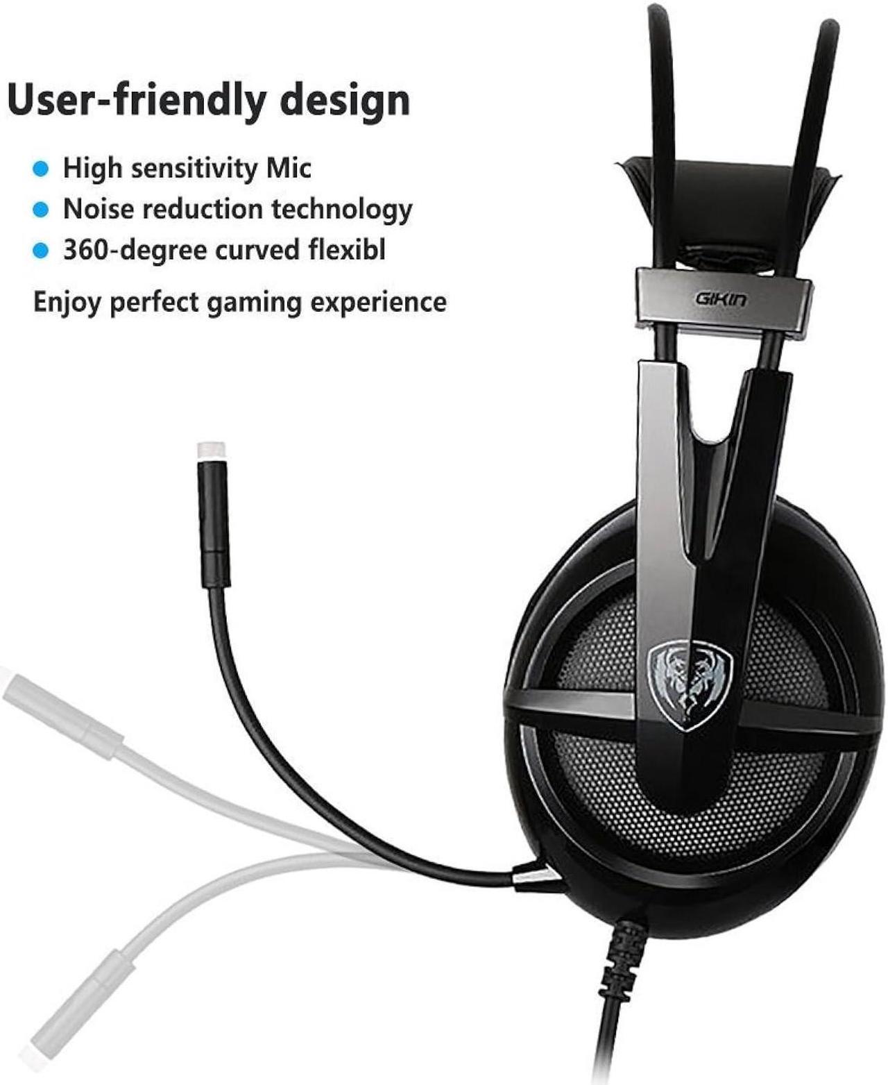 Alt view image 4 of 5 - Somic G938 Virtual 7.1 Surround Sound Gaming Headset for PC, Compatible with PS4 and Laptop, Mic and LED Lights, USB Plug