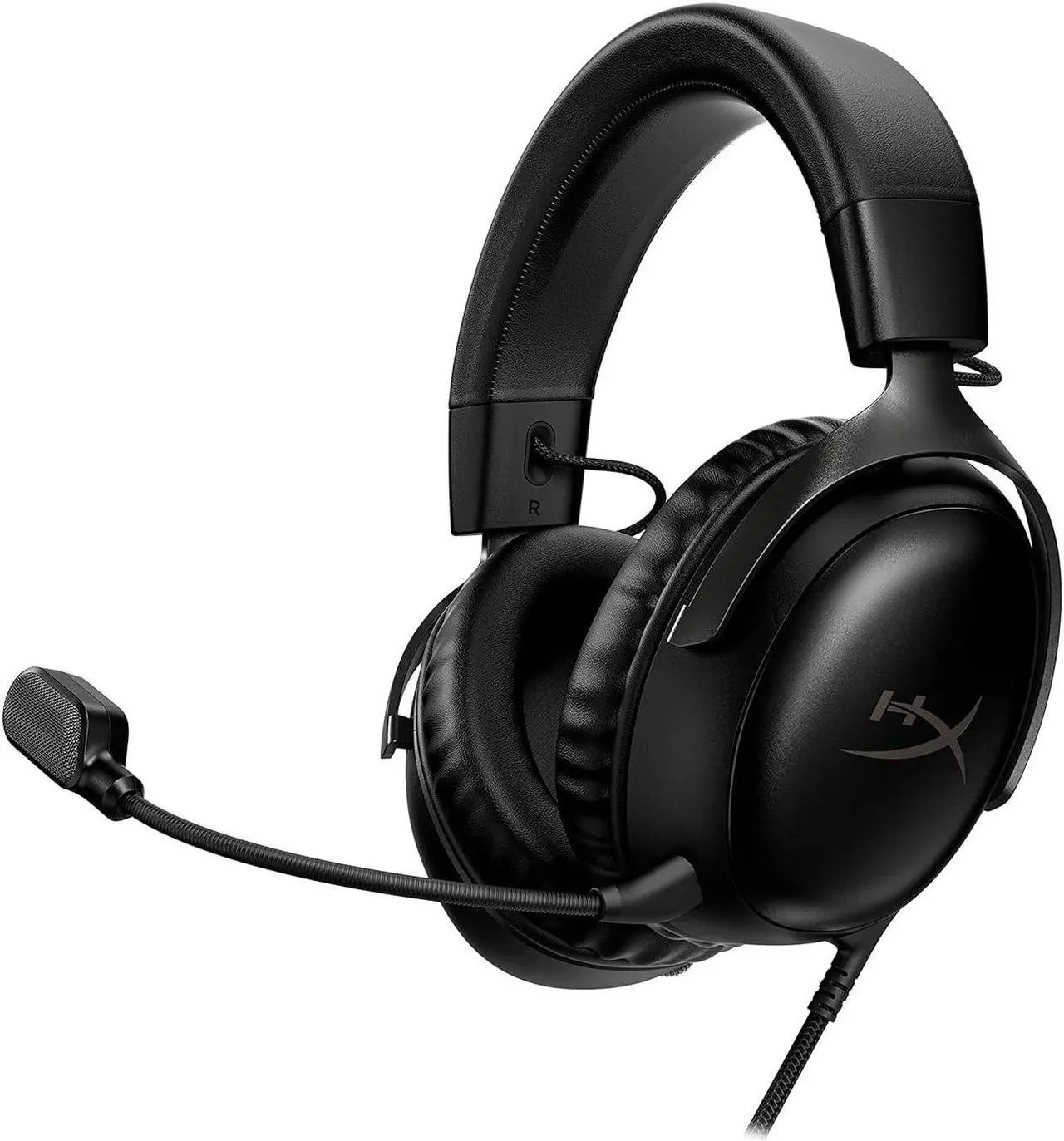 Main image of HyperX Cloud III  Wired Gaming Headset, PC, PS5, Xbox Series X|S, Angled 53mm Drivers, DTS Spatial Audio, Memory Foam, Durable Frame, Ultra-Clear 10mm Mic, USB-C, USB-A, 3.5mm  Black (727A8AA)